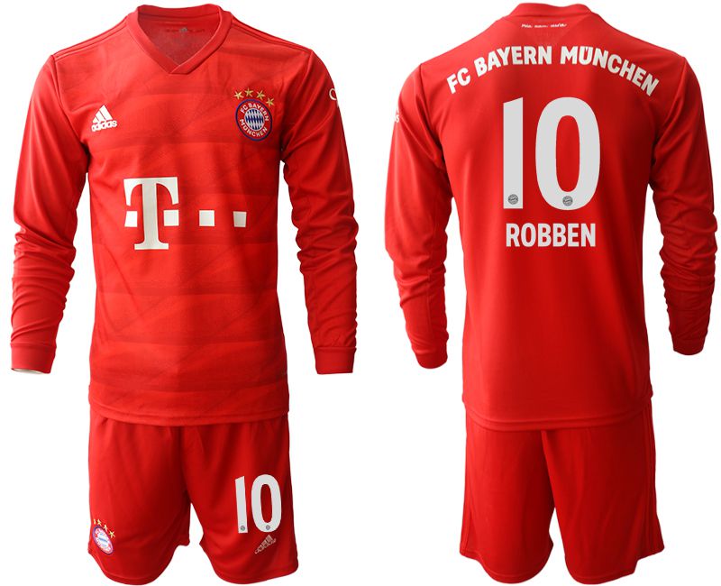 Men 2019-2020 club Bayern Munich home long sleeves #10 red Soccer Jerseys1
